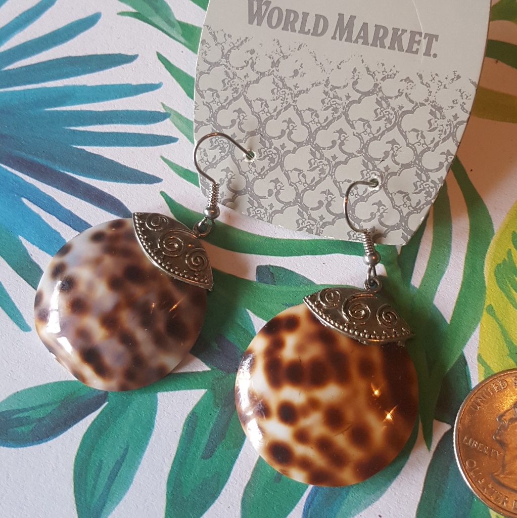 Nwt World Market Silver And Shell Earrings